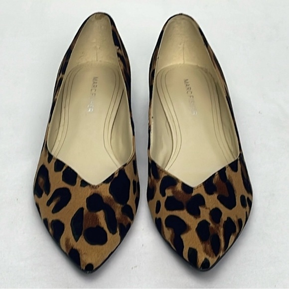 Marc Fisher size 6.5 Brown and Black Flats with Animal Print - Picture 1 of 4
